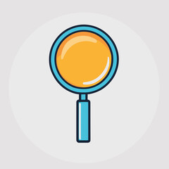 Magnifying glass icon logo clip art vector illustration