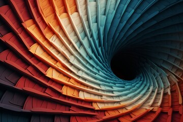 Fototapeta premium An abstract image of a 3D helicoid with mesmerizing geometric textures