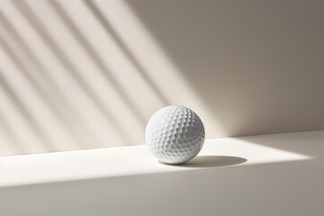 a golf ball on a white surface