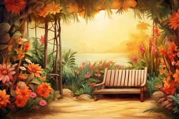 Celebrate the carefree days of summer with  inviting and warm background