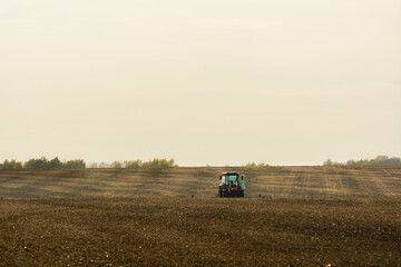 tractor in farm field