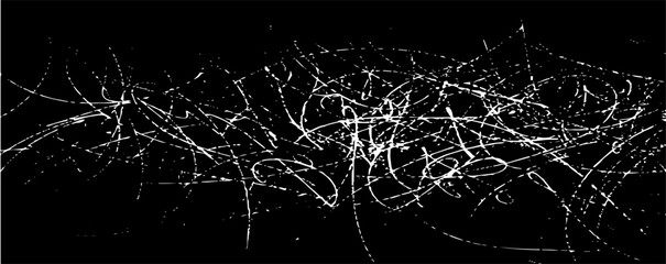 Scratched Grunge Urban Background Texture Vector. Dust Overlay Distress Grainy Grungy Effect. Distressed Backdrop Vector Illustration. Isolated Black on White Background. EPS 10.
