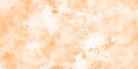 Soft pastel orange watercolor grunge texture background. Colorful off white grunge texture. Light yellow and white watercolor background