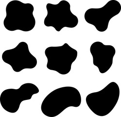 Colourful abstract shapes fluid hand drawn organic shapes vector shape creative element