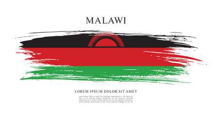Flag of Malawi vector illustration