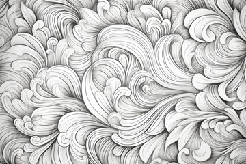 Intricate pattern design for creative and soothing coloring