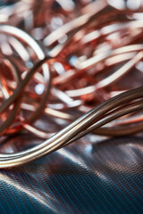 Copper wire cable, raw material energy industry - 763444987