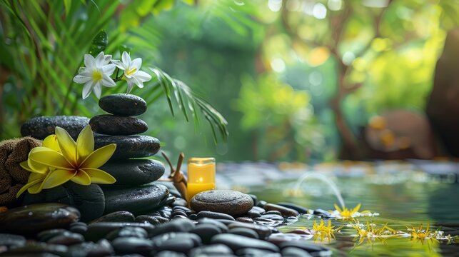 Spa composition with natural elements