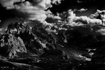 Deurstickers Panorama in Bianco e Nero dalle Tre Cime di Lavaredo © Alessandro