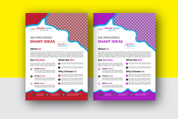 A bundle of 2templates of a4 flyer template,modern template and modern design,perfect for creative professional business