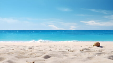 Fototapeta na wymiar Sunny Summer Beachscape. Generative AI