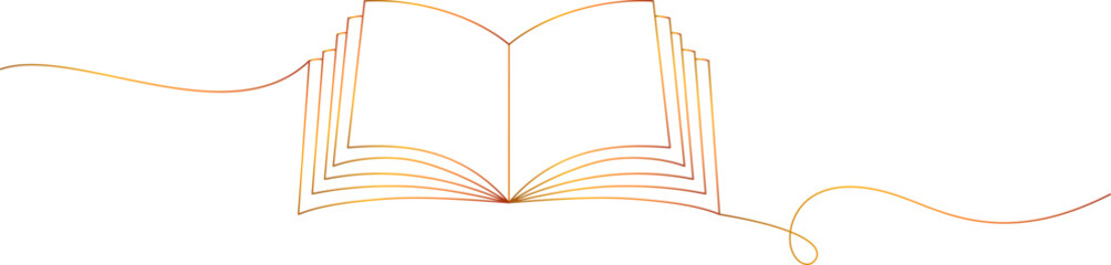 Vector book open pages knowledge school education library line art	