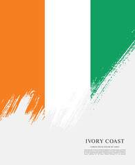 Flag of Ivory Coast vector illustration