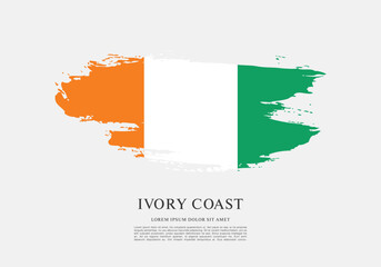 Flag of Ivory Coast vector illustration
