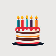 Birthday cake clip art vector illustration