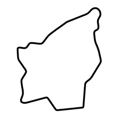San Marino country simplified map. Thick black outline contour. Simple vector icon