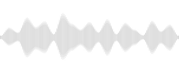 Seamless sound wave pattern. Audio waveform for radio, podcast, music record, video, social media.