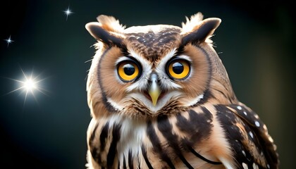 A Playful Owl With A Twinkle In Its Eye Upscaled