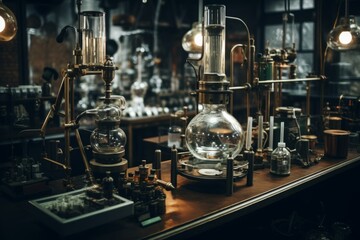 Close-ups of scientific equipment and laboratory tools in action