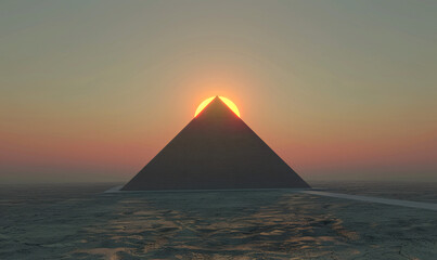 Pyramid in Sunrise
