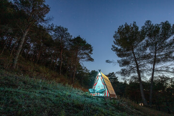 Nuit sous un Tipi