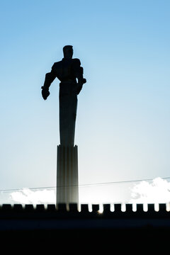 monument to astronaut Gagarin in Moscow