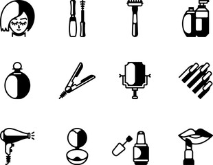 Fototapeta premium Beauty and makeup icons