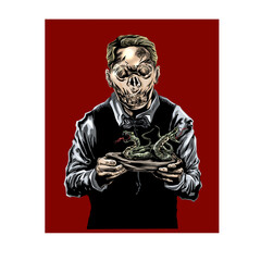 image of a male ghost character on a transparent background.