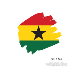 Flag of Ghana vector illustration