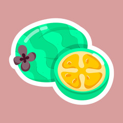 Tropical Fruits Flat Stickers