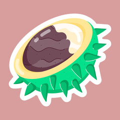  Fresh Fruits Flat Stickers