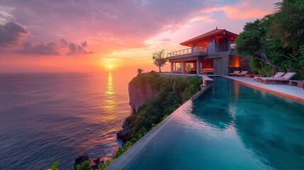 Breathtaking Oceanfront Luxury Villa with Stunning Sunset View