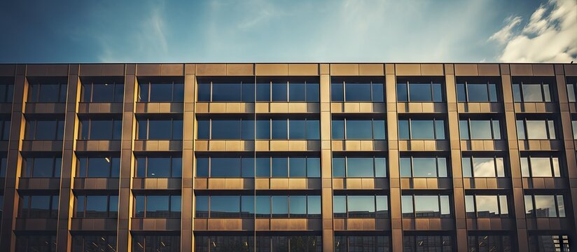 Clock-adorned building facade and modern office tower