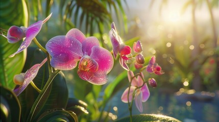 Orchids are beautiful, sweet, and many species can be found all over the world - Powered by Adobe