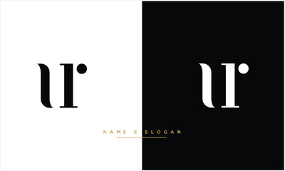 UR, RU, U, R, Abstract Letters Logo monogram