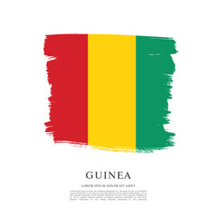Obraz premium Flag of Guinea vector illustration