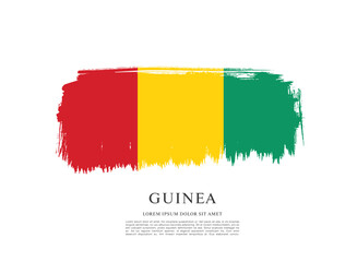 Obraz premium Flag of Guinea vector illustration