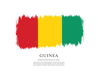 Obraz premium Flag of Guinea vector illustration