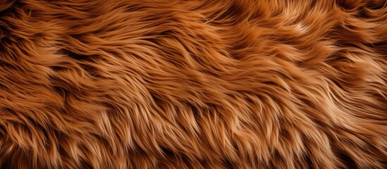 Close up of textured brown fur with black background - obrazy, fototapety, plakaty
