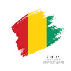 Obraz premium Flag of Guinea vector illustration