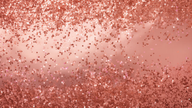  A detailed rose gold and pink champagne glitter background, with a realistic textured appearance