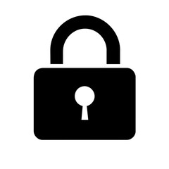 lock icon on white