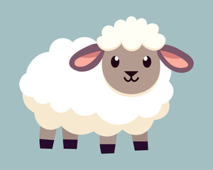 Cute cartoon sheep. Vector illustration 6