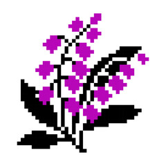 Fototapeta premium Ukrainian traditional embroidery of a flower. Vector