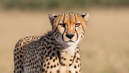 A Cheetah With Its Ears Flattened Back Ready To A Upscaled 4 1