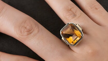 A Statement Cocktail Ring Featuring A Large Facet Upscaled 30