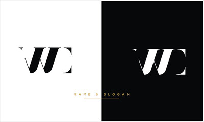 Obraz premium WC, CW, W, C, Abstract Letters Logo monogram