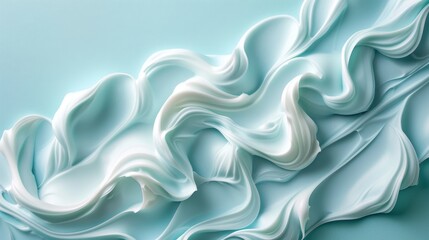 Obraz premium Texture of moisturizer slashes and waves on light pastel background