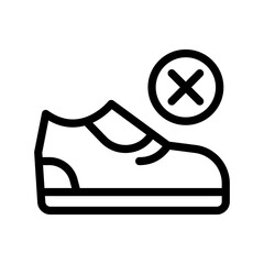 no shoes line icon illustration vector graphic