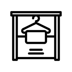 changing room line icon illustration vector graphic